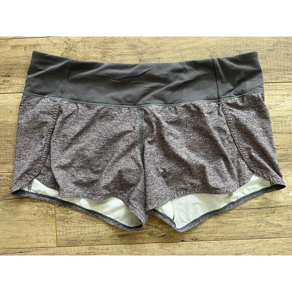 Lululemon Run Times Short II*4" Heather Lux Multi Black / Dark Carbon - Picture 4 of 7